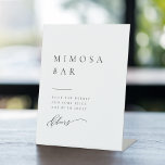 Expositor En L Magnífico elegante Typografía Moderno Bar Mimosa<br><div class="desc">Elegante diseño de tipografía minimalista en blanco y negro en tipografía serif intemporal,  simple y limpio. Gran cartel de bar Mimosa para boda minimalista,  boda moderno y boda clásico. Vea todas las piezas coincidentes de la colección.</div>