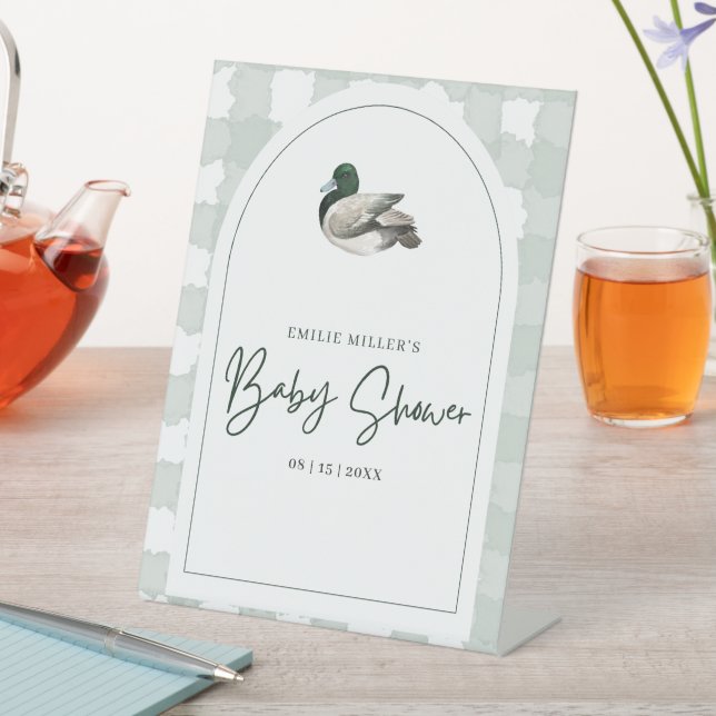 Expositor En L Mallard Duck Baby Shower Party Gender Neutral Baby (In Situ)