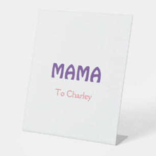 Expositor En L Mama feliz madres retro púrpura agregar texto nomb