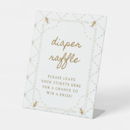 Expositor En L Mami To Bee Baby Shower Diaper Raffle Rótulo