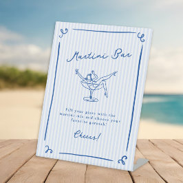 Expositor En L Mano caprichosa de la última tostada azul Martini