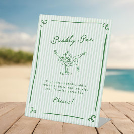 Expositor En L Mano caprichosa dibuja barra de burbujas verde