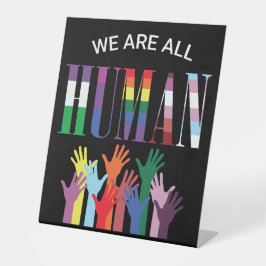 Expositor En L Manos de colores somos todos humanos