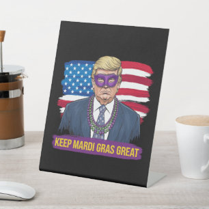 Expositor En L Mantener el Mardi Gras Genial Divertido Trump Mard