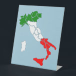 Expositor En L Mapa de Italia. Estatuilla<br><div class="desc">Mapa de la escultura fotográfica italiana,  tiene una imagen de Italia en rojo verde y blanco,  que representa el color de su bandera. Puedes cambiar el diseño a tu propio tema favorito.</div>