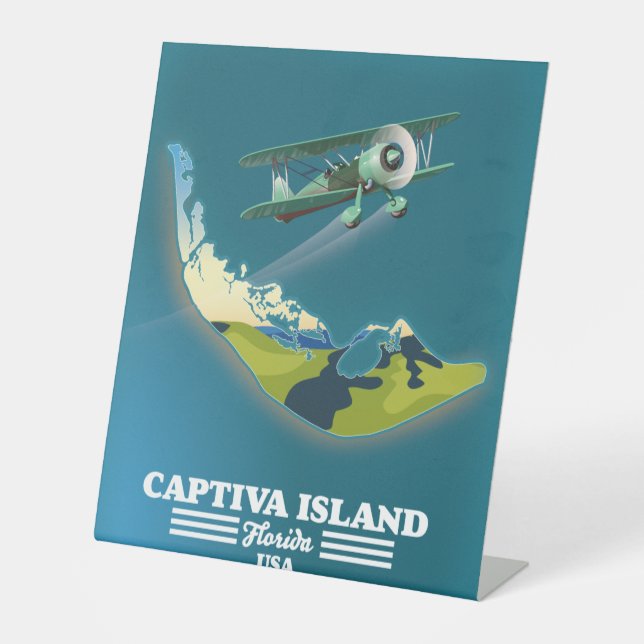 Expositor En L Mapa de la isla Captiva Florida EE. UU. (Anverso)
