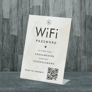 Expositor En L Marble Código de contraseña WiFi Código de empresa
