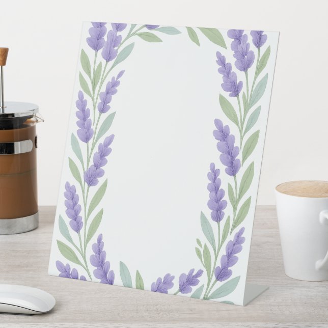 Expositor En L Marco de borde floral de lavanda (In Situ)