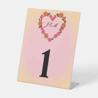 Expositor En L mariage rose et orange