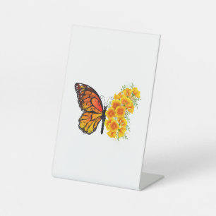 Expositor En L Mariposa de flores con amapola amarilla de Califor