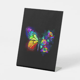 Expositor En L Mariposa florida arcoiris