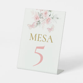 Expositor En L Mariposa rosa Quinceañera