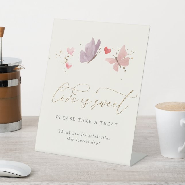 Expositor En L Mariposas acuarelas Amor Es Ducha De Novias Dulce (In Situ)