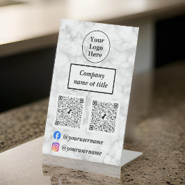 Expositor En L Mármol blanco