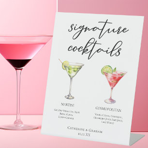 Expositor En L Martini Cosmopolitan Signature Cocktails Menú