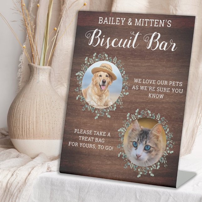 Expositor En L Mascota Boda Favor Personalizado Foto Perro Biscui (Subido por el creador)