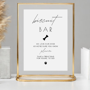 Expositor En L Mascota de Bar Biscuit Moderno Trate Rótulo Boda F