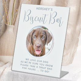 Expositor En L Mascota del bar Biscuit Foto Dusty Blue Dog Weddin