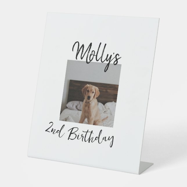 Expositor En L Mascota gato perro foto de cumpleaños animal simpl (Anverso)