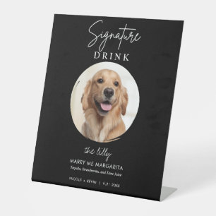 Expositor En L Mascota Perro Boda Firma Bebe Cóctel Bar Pede