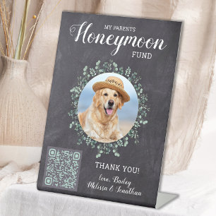 Expositor En L Mascota personalizado Boda Dog Photo Honeymoon Fun