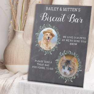 Expositor En L Mascota personalizado Boda Favor Foto Perro Biscui