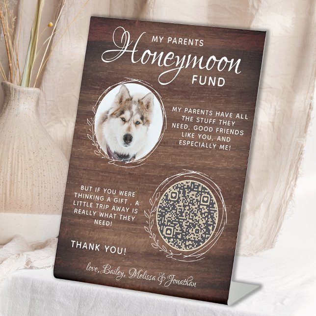 Expositor En L Mascota ruso Boda Personalizado Dog Photo Honeymoo (Subido por el creador)