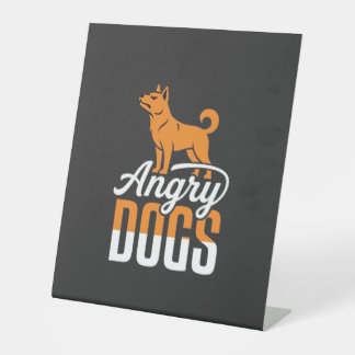Expositor En L Mascota vectorial de perros enfadados