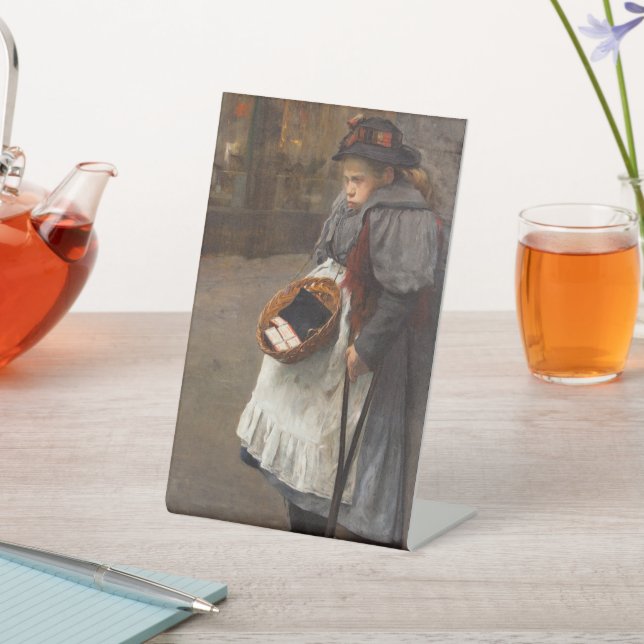 Expositor En L Matchstick Chica Pobre Calle Urchin Pobreza Urbana (In Situ)