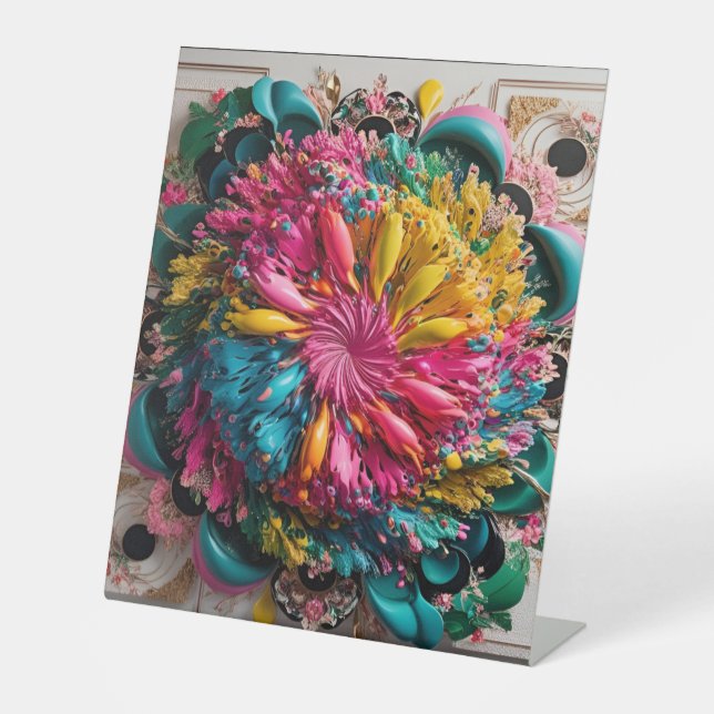 Expositor En L Máximo Imprimible Resumen ecléctico colorido (Anverso)