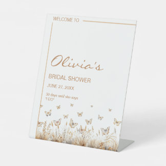 Expositor En L Me da mariposas Wildflowers Bridal Shower