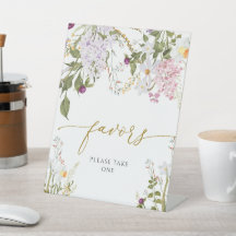 Meadow Wildflowers Shower Favor Rótulo