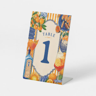 Expositor En L Mediterranean Citrus Table Number Italian Amalfi