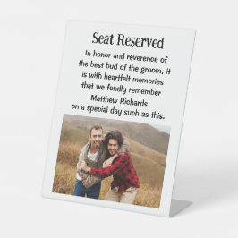 Expositor En L Mejor Amigo del Novio Placa Memorial de Boda