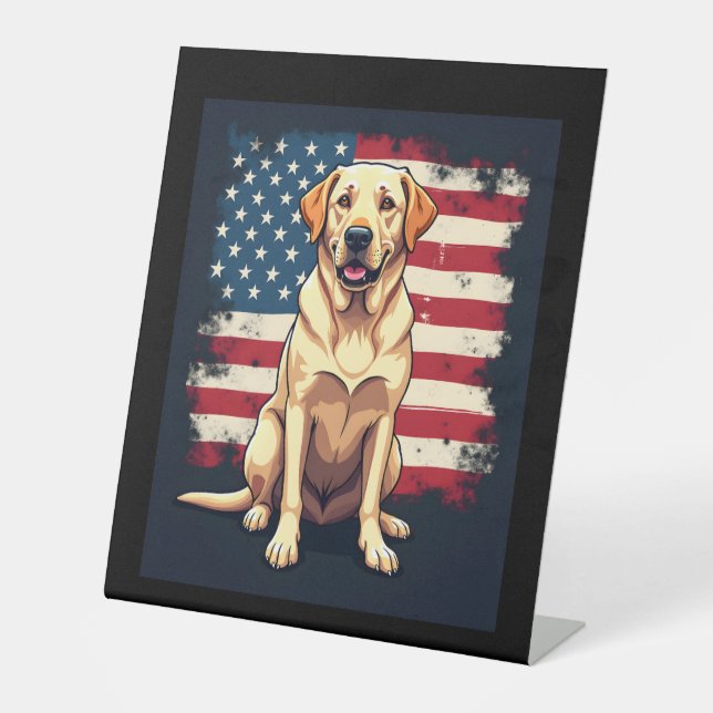 Expositor En L Mejor Labrador Para Hombres Mujeres Yellow Lab Rec (Anverso)