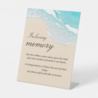 Expositor En L Memorial de mesa de boda en la playa Recuerdo