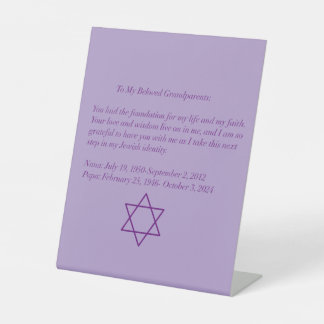 Expositor En L Memorial Morado Personalizado 