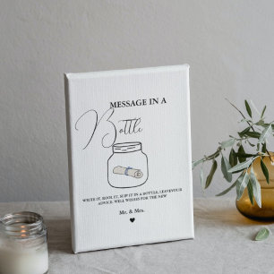 Expositor En L Mensaje Boda moderno en un cartel de libro de visi