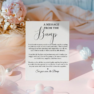 Expositor En L Mensaje minimalista de la Baby Shower del Rótulo B