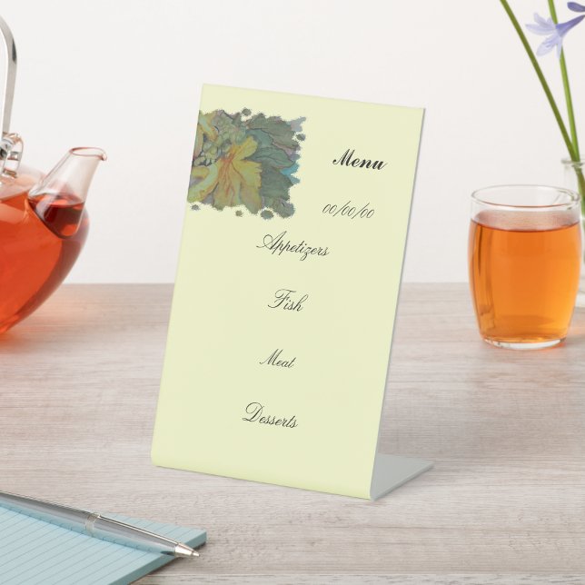 Expositor En L Menú acuarela hojas de otoño con bayas (Subido por el creador)