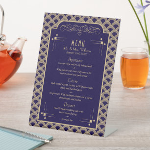 Expositor En L Menú Boda Art Deco Gatsby del Vintage 1920