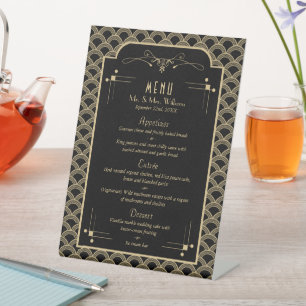 Expositor En L Menú Boda Art Deco Gatsby del Vintage 1920
