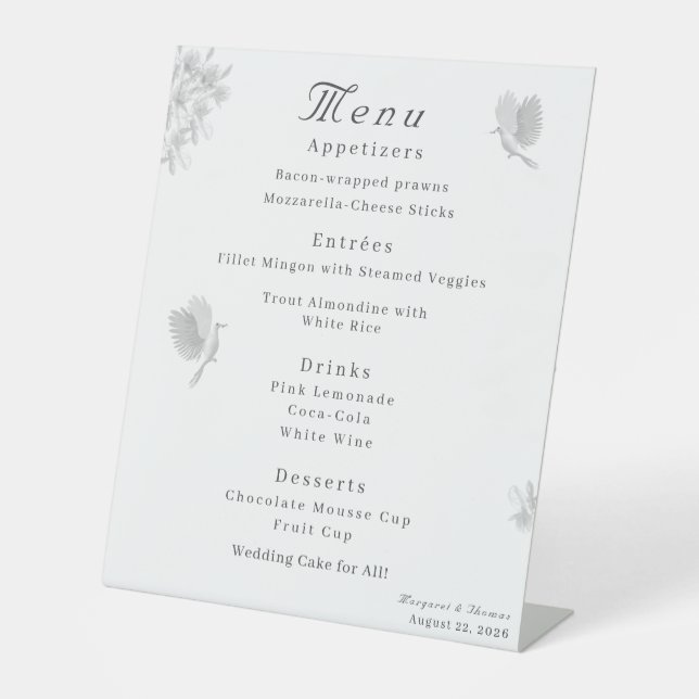 Expositor En L Menú Boda católico de Unidad Nupcial (Anverso)