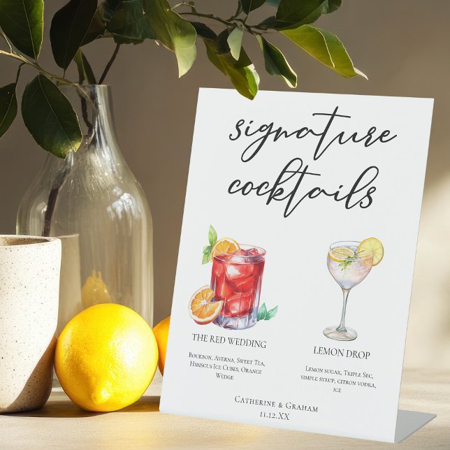 Expositor En L Menú Boda de cócteles con firma dulce (Subido por el creador)
