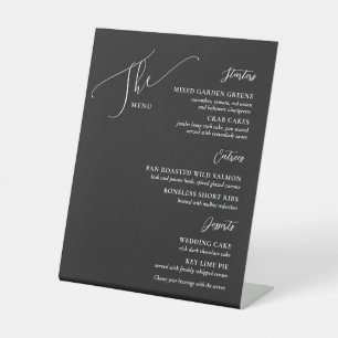Expositor En L Menú Boda formal Dos opciones Blanco negro