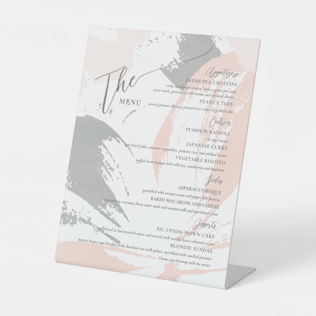 Expositor En L Menú Boda formal elegante (Anverso)