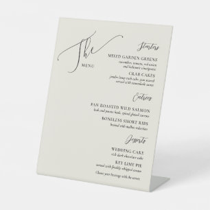 Expositor En L Menú Boda formal Elegante Bone Black