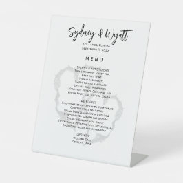 Expositor En L Menú Boda permanente de corazones tallados