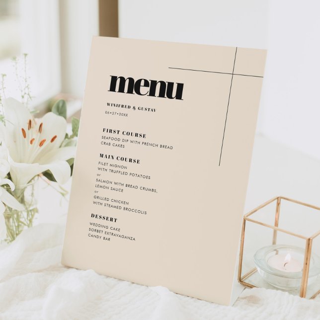 Expositor En L Menú boda sencillo y elegante (Subido por el creador)
