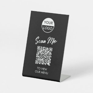 Expositor En L Menú Código QR   Rótulo peatonal clásico sin conta